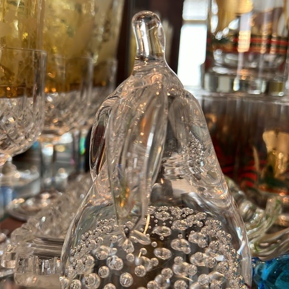 Handblown Bullicante Pear Swedish Paperweight Art Glass by FM Ronneby - Picture 5 of 8